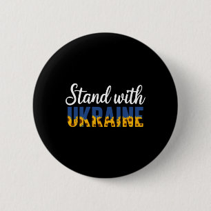 Stand With Ukraine Ukrainian Flower Sunflower 6 Cm Round Badge