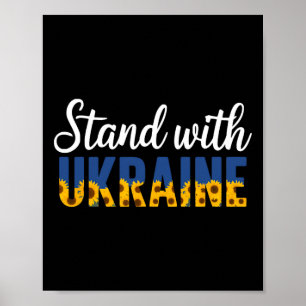 Stand With Ukraine Ukrainian Flower Sunflower Poster