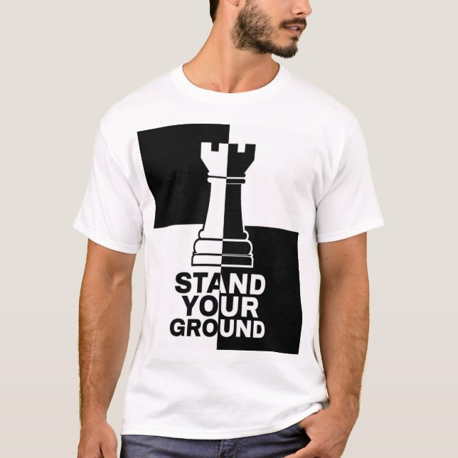 Stand Your Ground Chess Rook T-Shirt (Front)