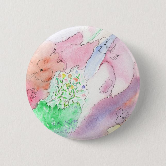 Standard 2 1/4" round button with design (Front)