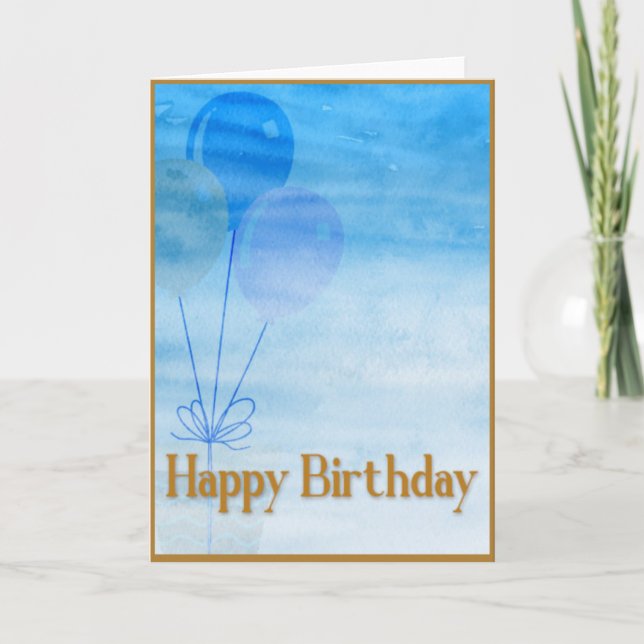 Standard, 5" x 7" Folded Birthday Card (Front)