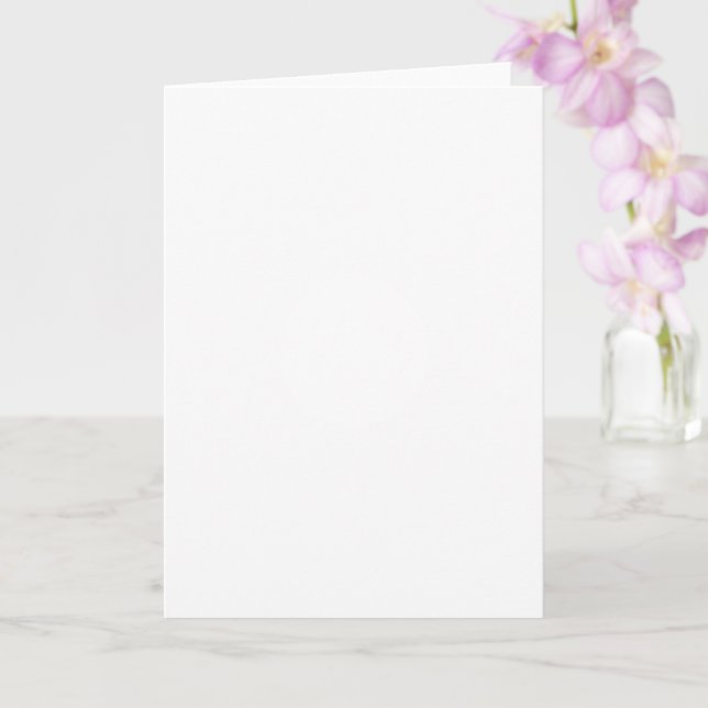 Standard, 5" x 7" Folded Greeting Card (Orchid)