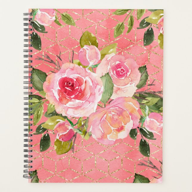 Standard (8.5" x 11"), Hard Cover, Black Spiral, Planner (Front)