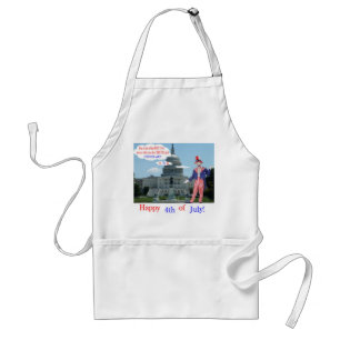 standard apron. Happy 4th. rat/unclesam Apron