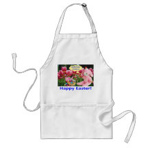 standard apron.  Happy Easter.  alpaca/bunny