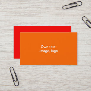 Standard Business Card Orange-Red