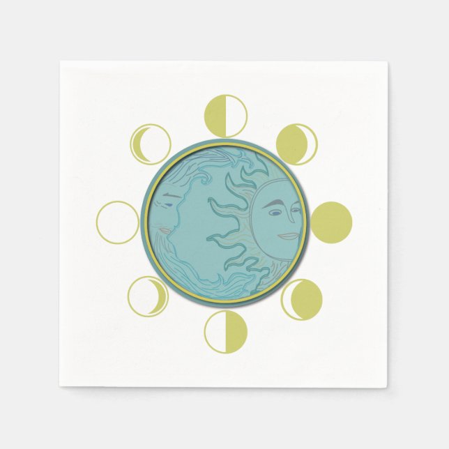 Standard Cocktail MOON PHASES Napkin (Front)