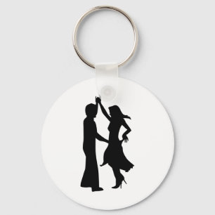 Standard dancing couple key ring