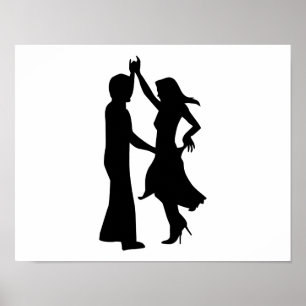 Standard dancing couple poster