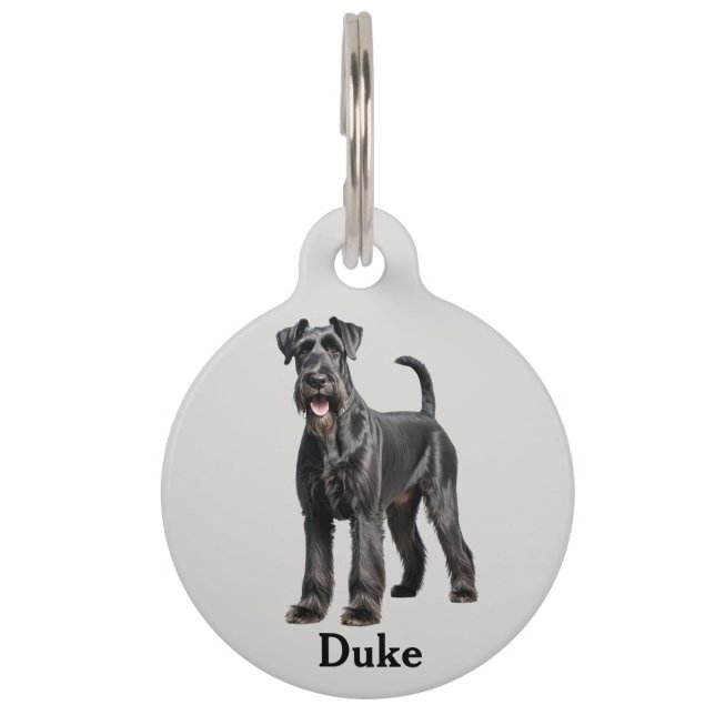 Standard (Giant) Schnauzer Personalise Pet Tag (Front)