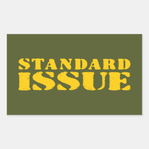 STANDARD ISSUE RECTANGULAR STICKER