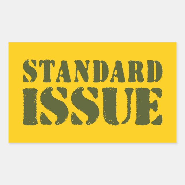 STANDARD ISSUE RECTANGULAR STICKER (Front)