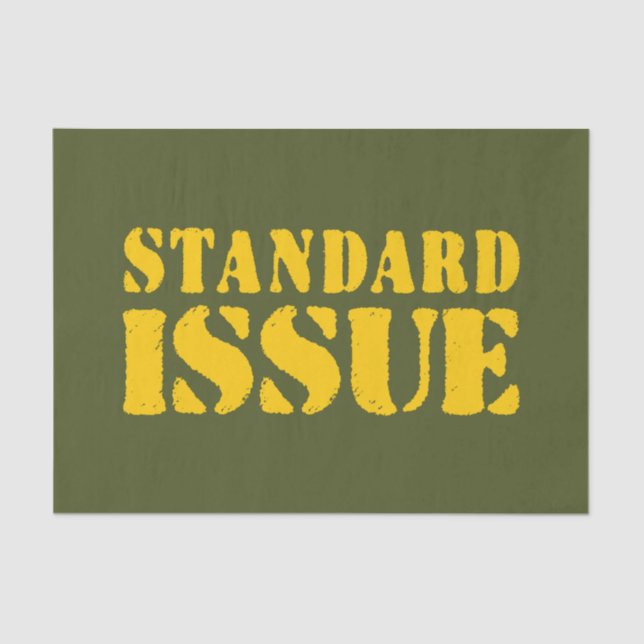 STANDARD ISSUE TISSUE PAPER (Front)