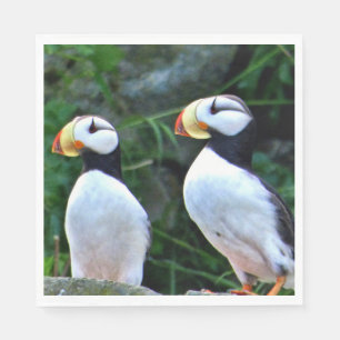 Standard Luncheon paper napkins w/ puffins