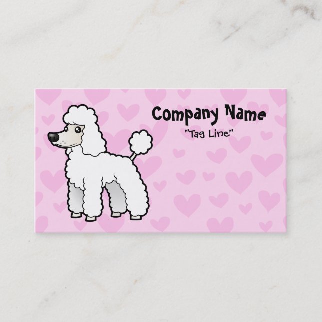 Standard/Miniature/Toy Poodle Love (puppy cut) Business Card (Front)