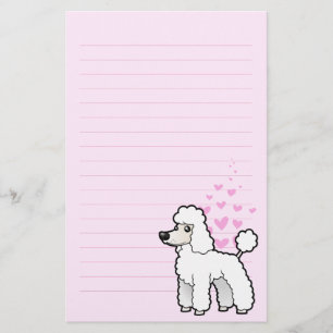 Standard/Miniature/Toy Poodle Love (puppy cut) Stationery