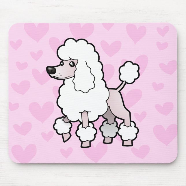 Standard/Miniature/Toy Poodle Love (show cut) Mouse Pad (Front)