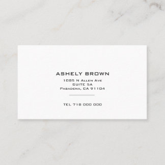 Standard Minimalist Business card