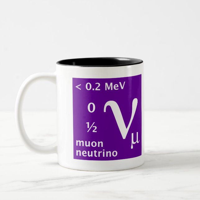 Standard Model (muon neutrino) Two-Tone Coffee Mug (Left)