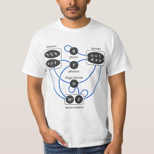 Standard Model Particles Higgs Boson Physics Theor T-Shirt (Front)