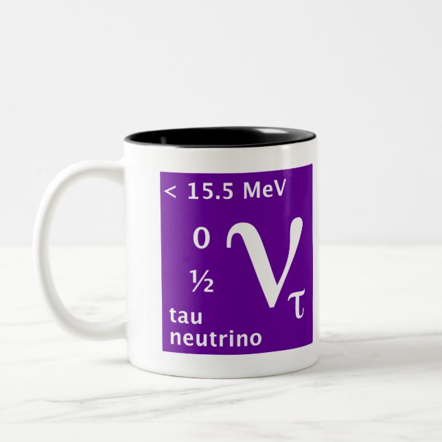 Standard Model (tau neutrino) Two-Tone Coffee Mug (Left)