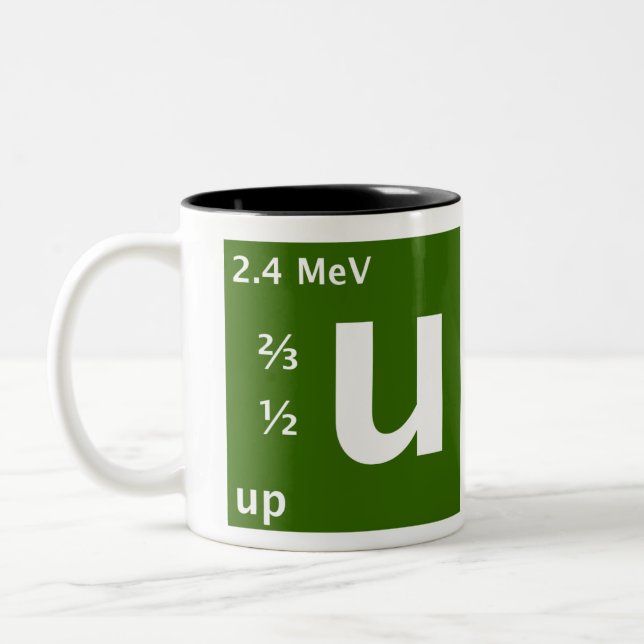 Standard Model (up quark) Two-Tone Coffee Mug (Left)