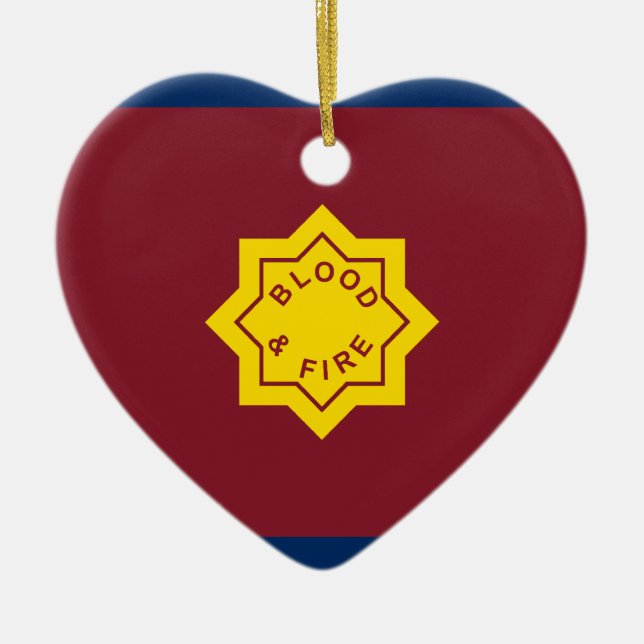 Standard Of The Salvation Army, religious flag Ceramic Ornament (Front)