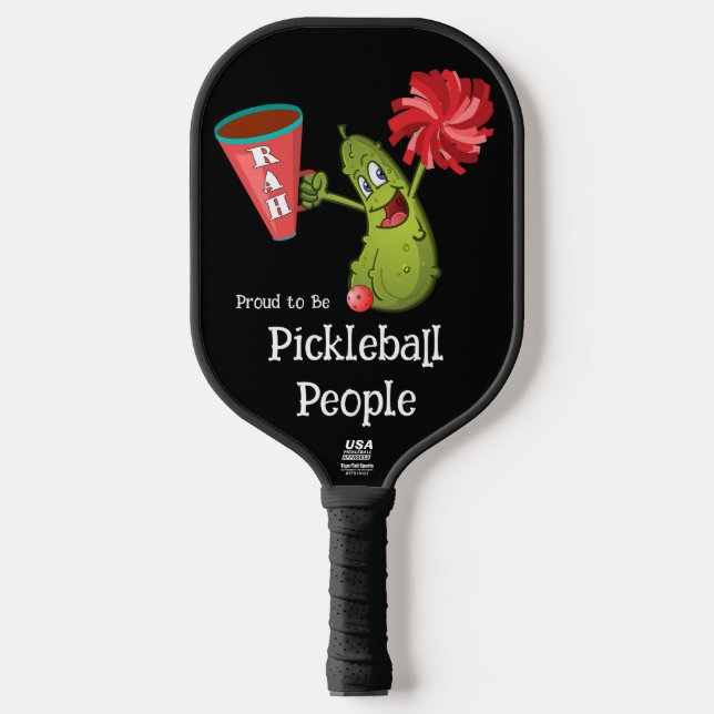 Standard Pickleball Paddle, black, Funny Pickleball Paddle (Front)