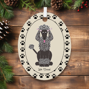 Standard Poodle Black Pet Ornament
