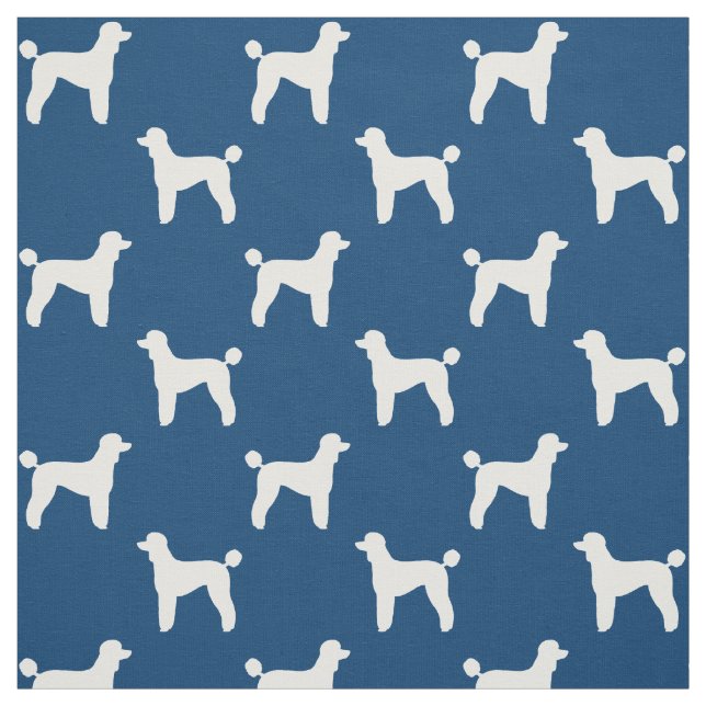 Standard Poodle Dog Silhouettes Pattern Fabric (Swatch)