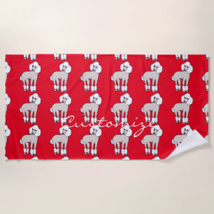Standard Poodle Dog Thunder_Cove Beach Towel