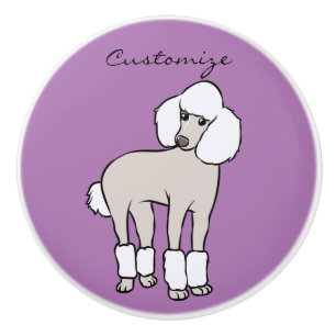 Standard Poodle Dog Thunder_Cove Ceramic Knob