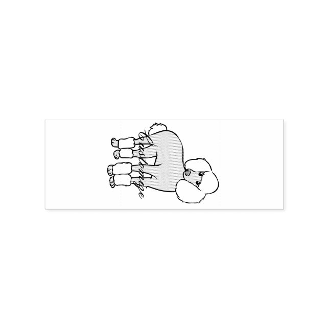 Standard Poodle Dog Thunder_Cove Rubber Stamp (Imprint)