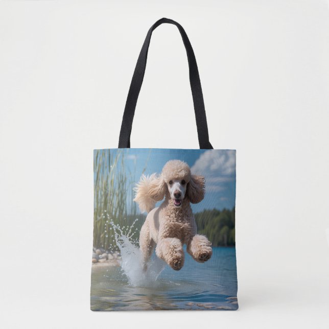 Standard Poodle Elegant Shoulder Tote Bag (Front)