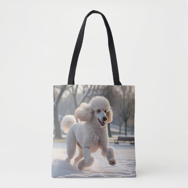 Standard Poodle Elegant Shoulder Tote Bag (Front)