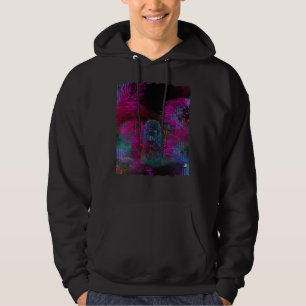 Standard Poodle Glowing Neon Colourful Art Hoodie
