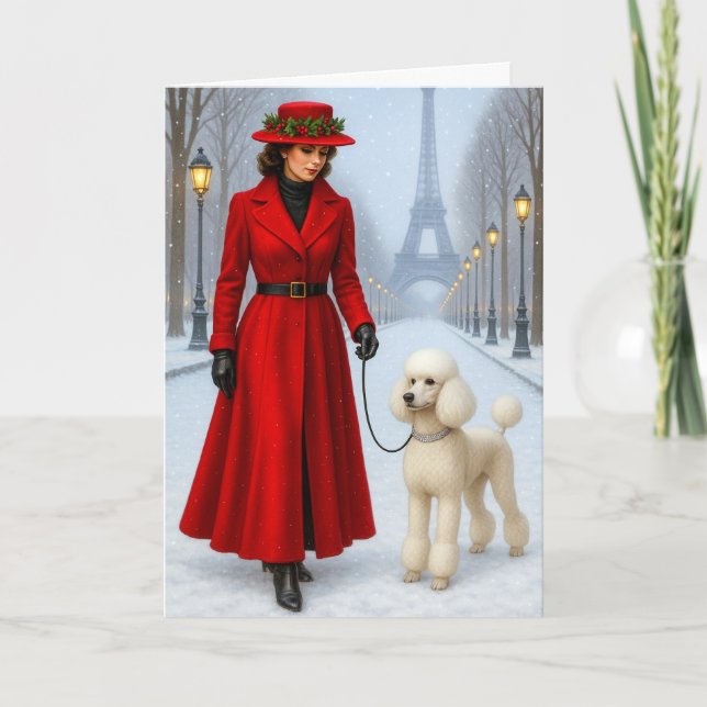 Standard Poodle Holiday Card (Front)