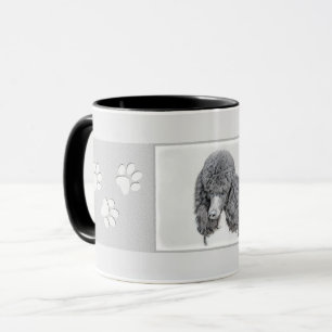 Standard Poodle Parti Painting - Original Dog Art Mug