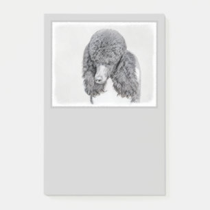 Standard Poodle Parti Painting - Original Dog Art Post-it Notes