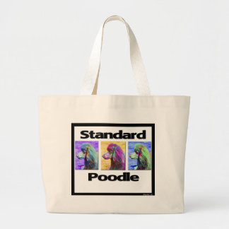 Standard Poodle Pop Art Large Tote Bag