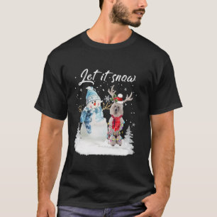 Standard Poodle Santa Dog Christmas Snowman Xmas P T-Shirt