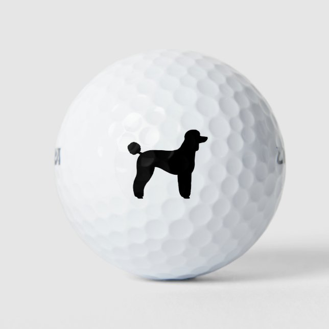 Standard Poodle Silhouette Golf Balls (Front)