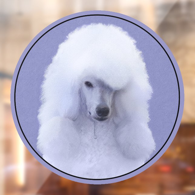 Standard Poodle White Painting - Original Dog Art (Sheet 2)