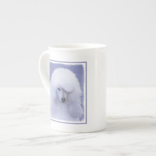 Standard Poodle White Painting - Original Dog Art Bone China Mug