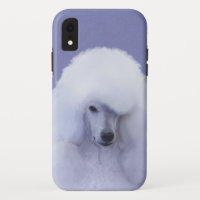 Standard Poodle White Painting - Original Dog Art