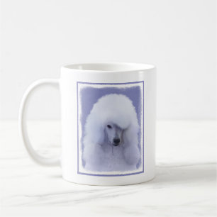 Standard Poodle White Painting - Original Dog Art Coffee Mug