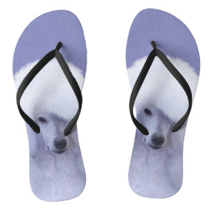 Standard Poodle White Painting - Original Dog Art Thongs