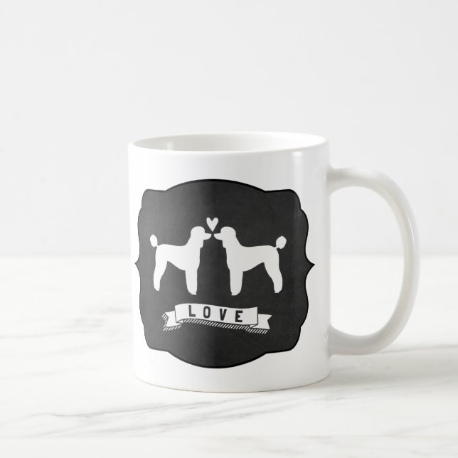 Standard Poodles Love Coffee Mug (Right)