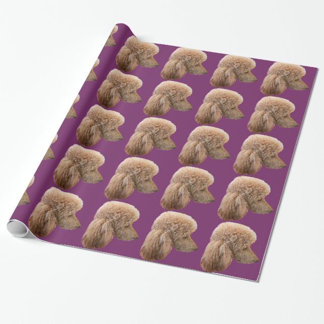 STANDARD RED POODLE WRAPPING PAPER (Unrolled)