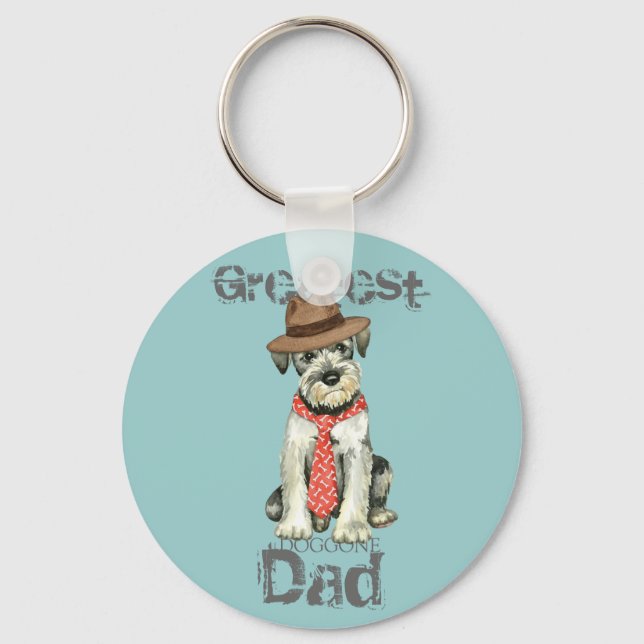 Standard Schnauzer Dad Key Ring (Front)